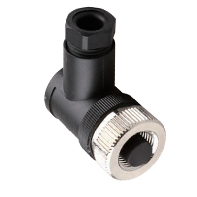 LSBO12.4-0/C(BU) M12 FIELD ATTACHABLE SCREW TERMINAL CONNECTORS 4 PIN FEMALE ELBOW