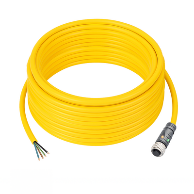 CO12.5-10.33/LN/P SINGLE ENDED MICRO CABLE, 5 PIN M12 FEMALE STRAIGHT PUR YELLOW 22 AWG 10M NPN LED