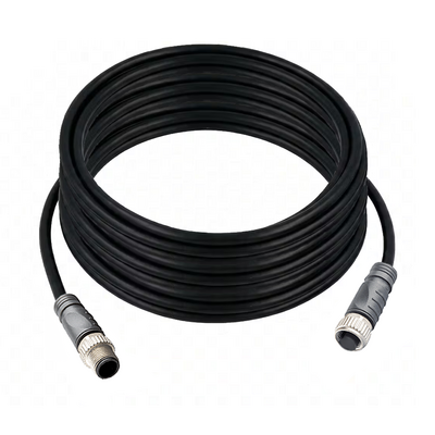 CO12.4-10.32-C12.4 DOUBLE ENDED CORDSET 4 PIN M12 F/M STRAIGHT 10M PVC BLACK 22 AWG
