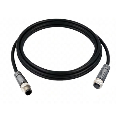 CO12.5-2.32-C12.5 DOUBLE ENDED CORDSET 5 PIN M12 F/M STRAIGHT 2M PVC BLACK 22 AWG