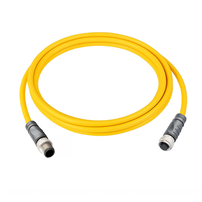 CO12.5-2.33-C12.5/P DOUBLE ENDED PATCH CABLE, 5 PIN M12 F/M STRAIGHT 2M PUR YELLOW 22 AWG