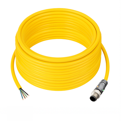 C12.5-15.33/L/P SINGLE ENDED MICRO CABLE, 5 PIN M12 MALE STRAIGHT PUR YELLOW 22 AWG 15M PNP LED