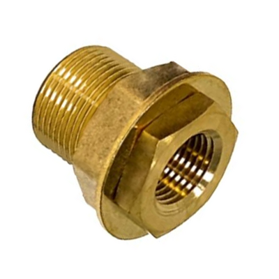 129-N2 FLOFLEX BFLOFLEX BRASS PIPE FITTING, BULKHEAD CONNECTOR 1/4" FEMALE X 1/4" FEMALE NPT