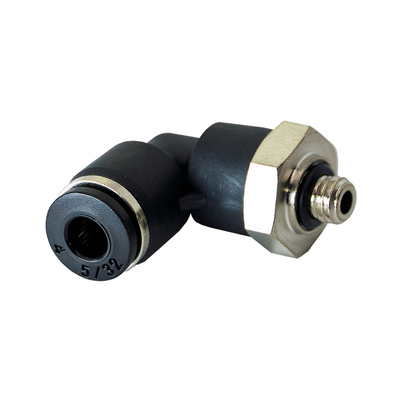 PL4-M5 FLOFLEX FLOFLEX COMPOSITE PUSH-IN PNEUMATIC FITTING, 4MM TUBE X M5 MALE 90 DEGREE REDUCING ELBOW