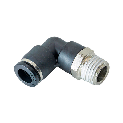 PL8-1/4NPT FLOFLEX FLOFLEX COMPOSITE PUSH-IN PNEUMATIC FITTING, 8MM TUBE X 1/4" NPT MALE 90 DEGREE REDUCING ELBOW