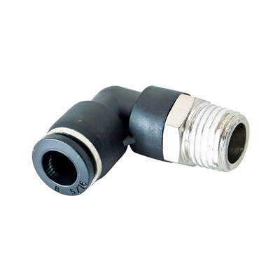 PL8-1/4PT FLOFLEX FLOFLEX COMPOSITE PUSH-IN PNEUMATIC FITTING, 8MM TUBE X 1/4" BSPT MALE 90 DEGREE REDUCING ELBOW
