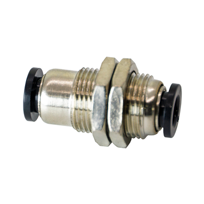 PM6 FLOFLEX FLOFLEX COMPOSITE PUSH-IN PNEUMATIC FITTING, 6MM TUBE UNION BULKHEAD