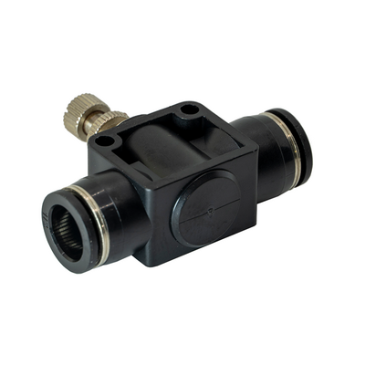 PA12 FLOFLEX FLOFLEX PLASTIC PUSH-IN PNEUMATIC FITTING, 12MM TUBE INLINE - KNOB ADJUSTMENT
