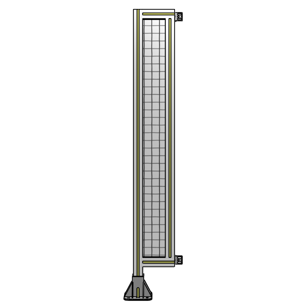 A1-1400-0200-0150-HYMFK SINGLE PANEL-LEG ON LEFT WITH HINGES 1400MM X 200MM  1" MESH, AS A KIT