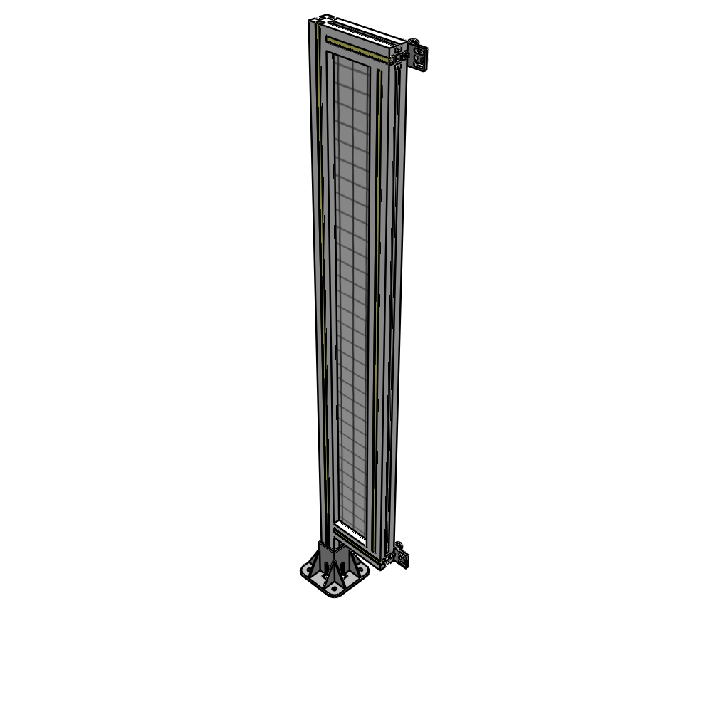 A1-1400-0200-0150-HYMFK SINGLE PANEL-LEG ON LEFT WITH HINGES 1400MM X 200MM  1" MESH, AS A KIT