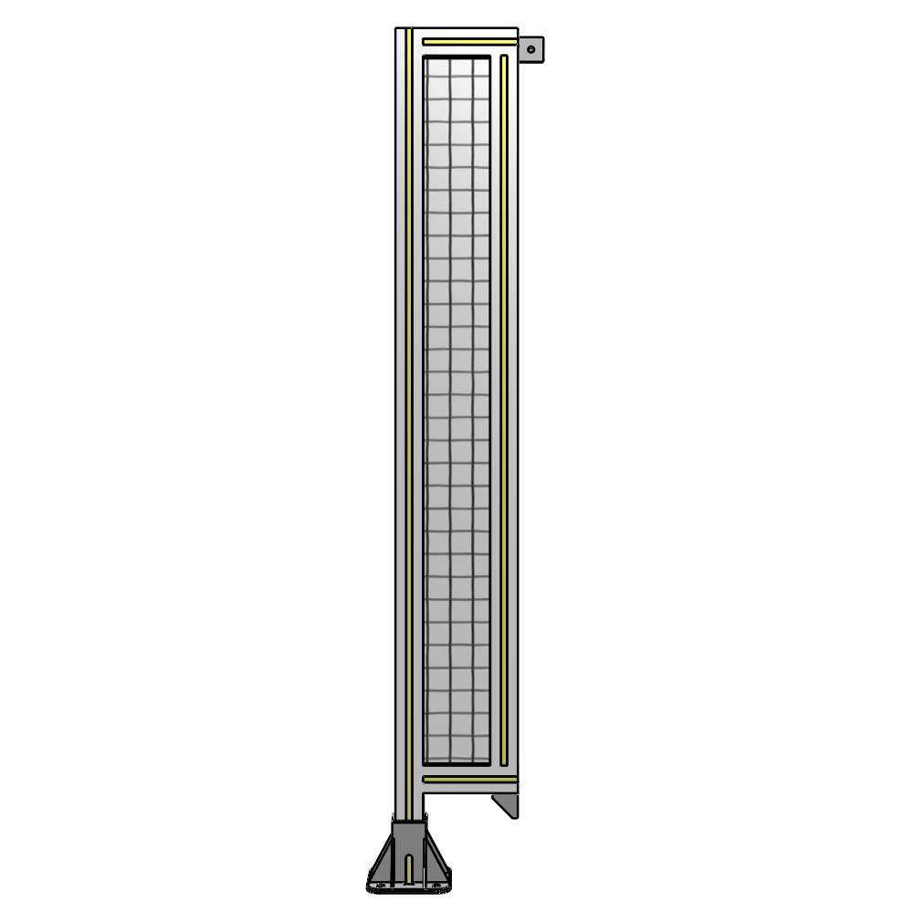 A1-1400-0200-0150-TYMFA SINGLE PANEL-LEG ON LEFT WITH TIE PLATES AND ANGLE 1400MM X 200MM  1" MESH, FULLY ASSEMBLED