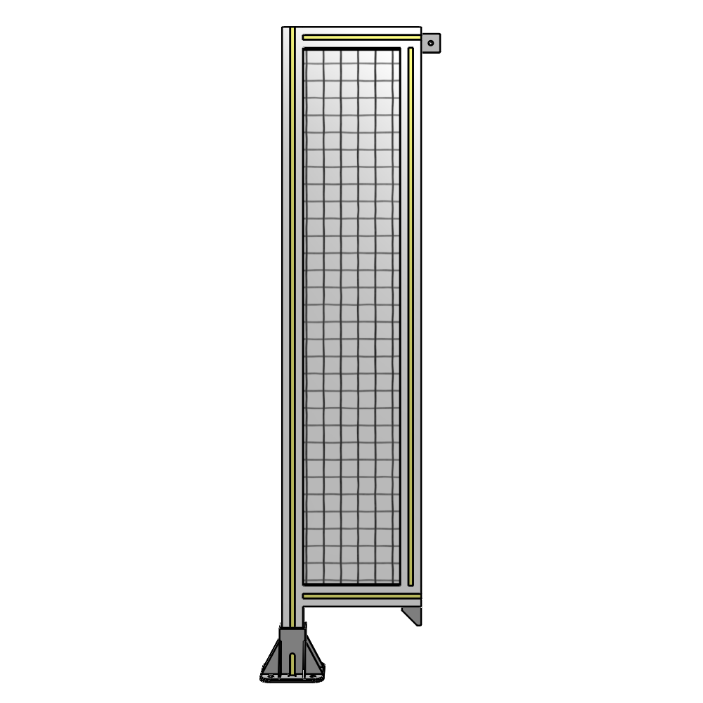 A1-1400-0300-0150-TYMFA SINGLE PANEL-LEG ON LEFT WITH TIE PLATES AND ANGLE 1400MM X 300MM  1" MESH, FULLY ASSEMBLED