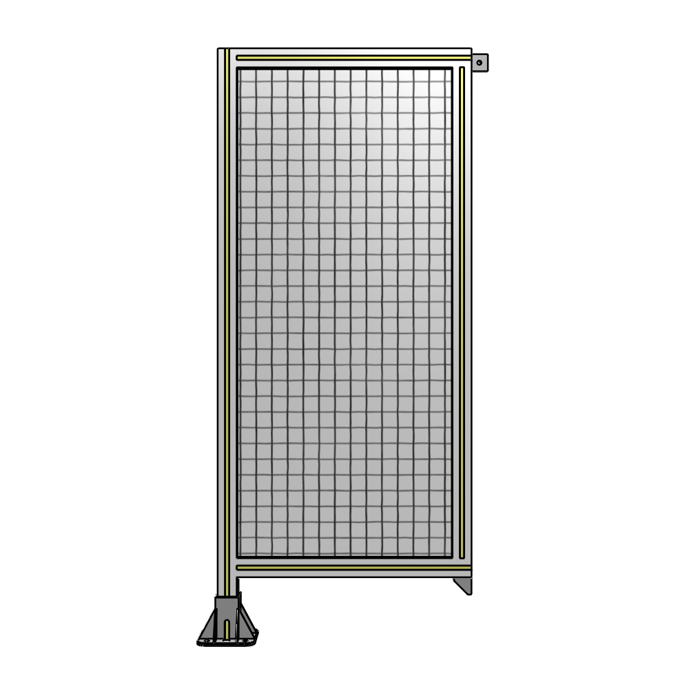 A1-1400-0600-0150-TYMFA SINGLE PANEL-LEG ON LEFT WITH TIE PLATES AND ANGLE 1400MM X 600MM  1" MESH, FULLY ASSEMBLED