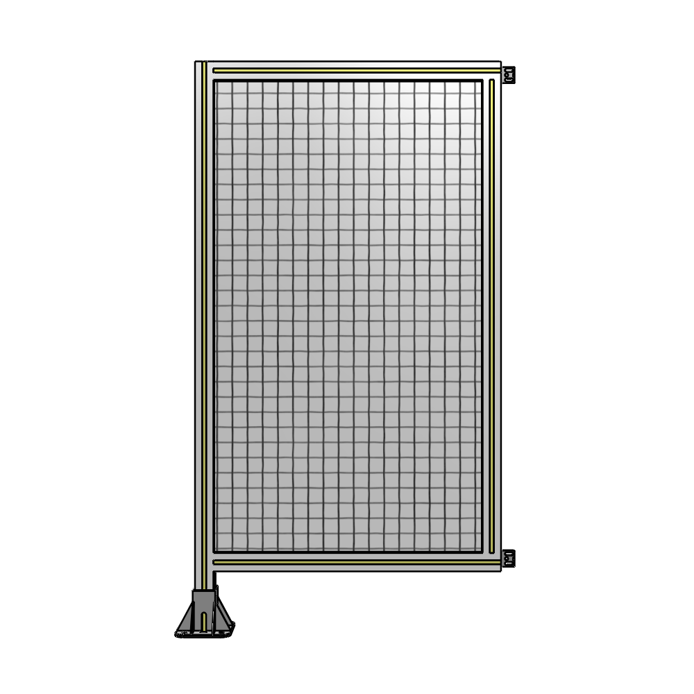 A1-1400-0750-0150-HYMFA SINGLE PANEL-LEG ON LEFT WITH HINGES 1400MM X 750MM  1" MESH, FULLY ASSEMBLED
