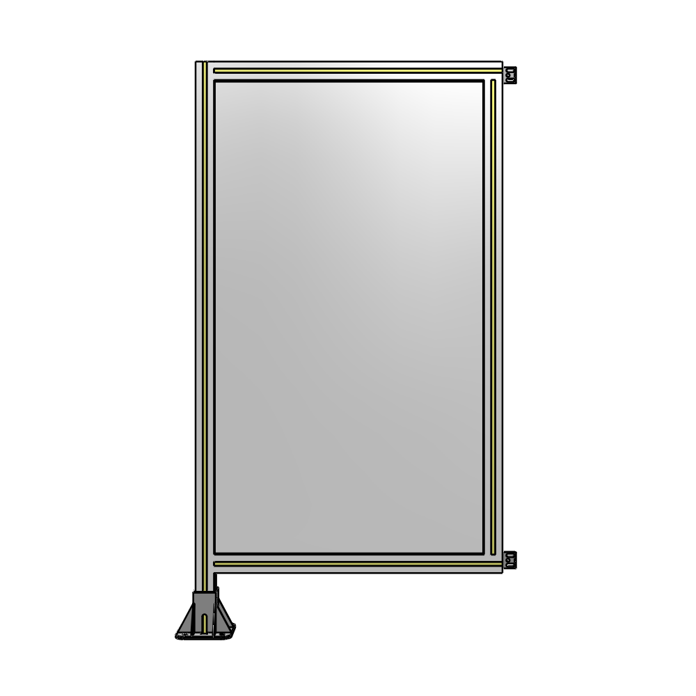 A1-1400-0750-0150-HYPFK SINGLE PANEL-LEG ON LEFT WITH HINGES 1400MM X 750MM  1/4" POLYCARBONATE, AS A KIT