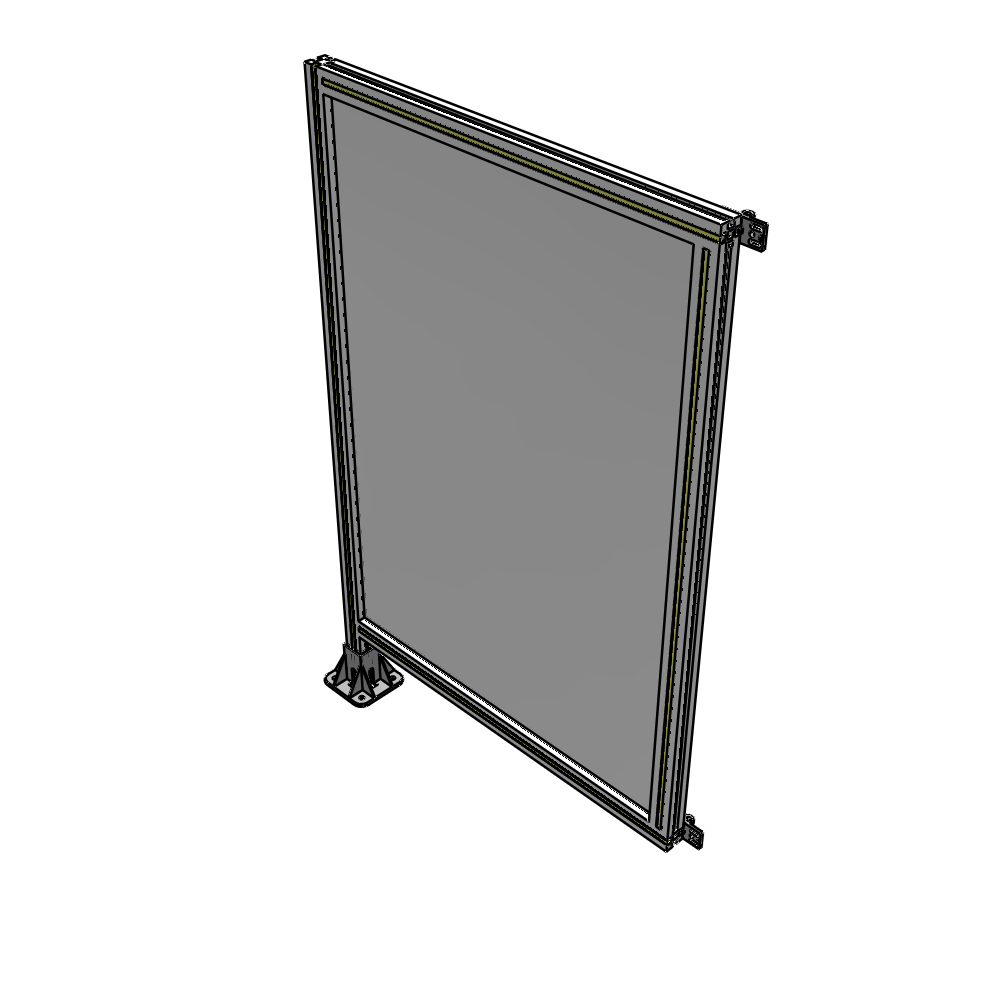 A1-1400-0900-0150-HYPFA SINGLE PANEL-LEG ON LEFT WITH HINGES 1400MM X 900MM  1/4" POLYCARBONATE, FULLY ASSEMBLED