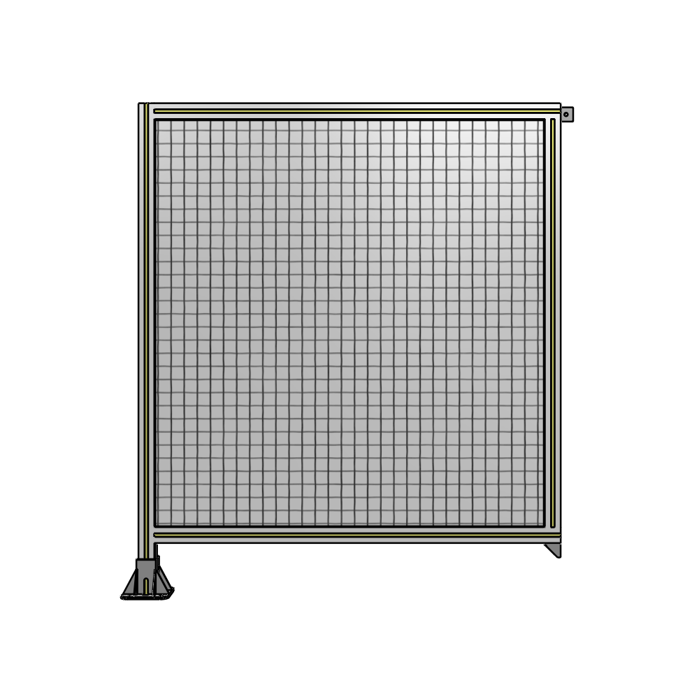 A1-1400-1200-0150-TYMFA SINGLE PANEL-LEG ON LEFT WITH TIE PLATES AND ANGLE 1400MM X 1200MM  1" MESH, FULLY ASSEMBLED