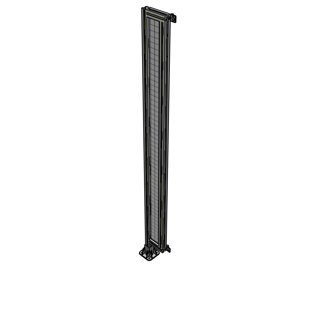 A1-2135-0200-0150-HYMFK SINGLE PANEL-LEG ON LEFT WITH HINGES 2135MM X 200MM  1" MESH, AS A KIT