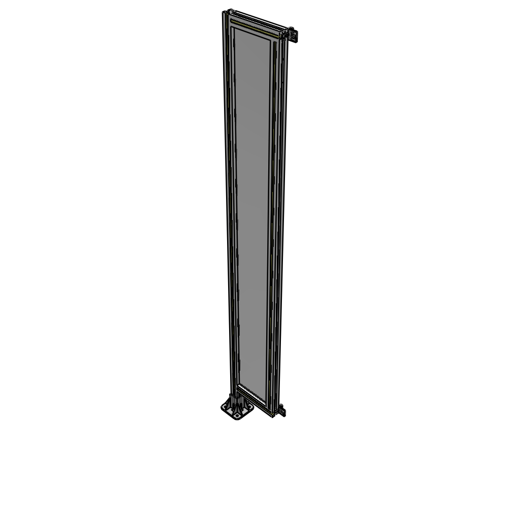 A1-2135-0300-0150-HYPFK SINGLE PANEL-LEG ON LEFT WITH HINGES 2135MM X 300MM  1/4" POLYCARBONATE, AS A KIT