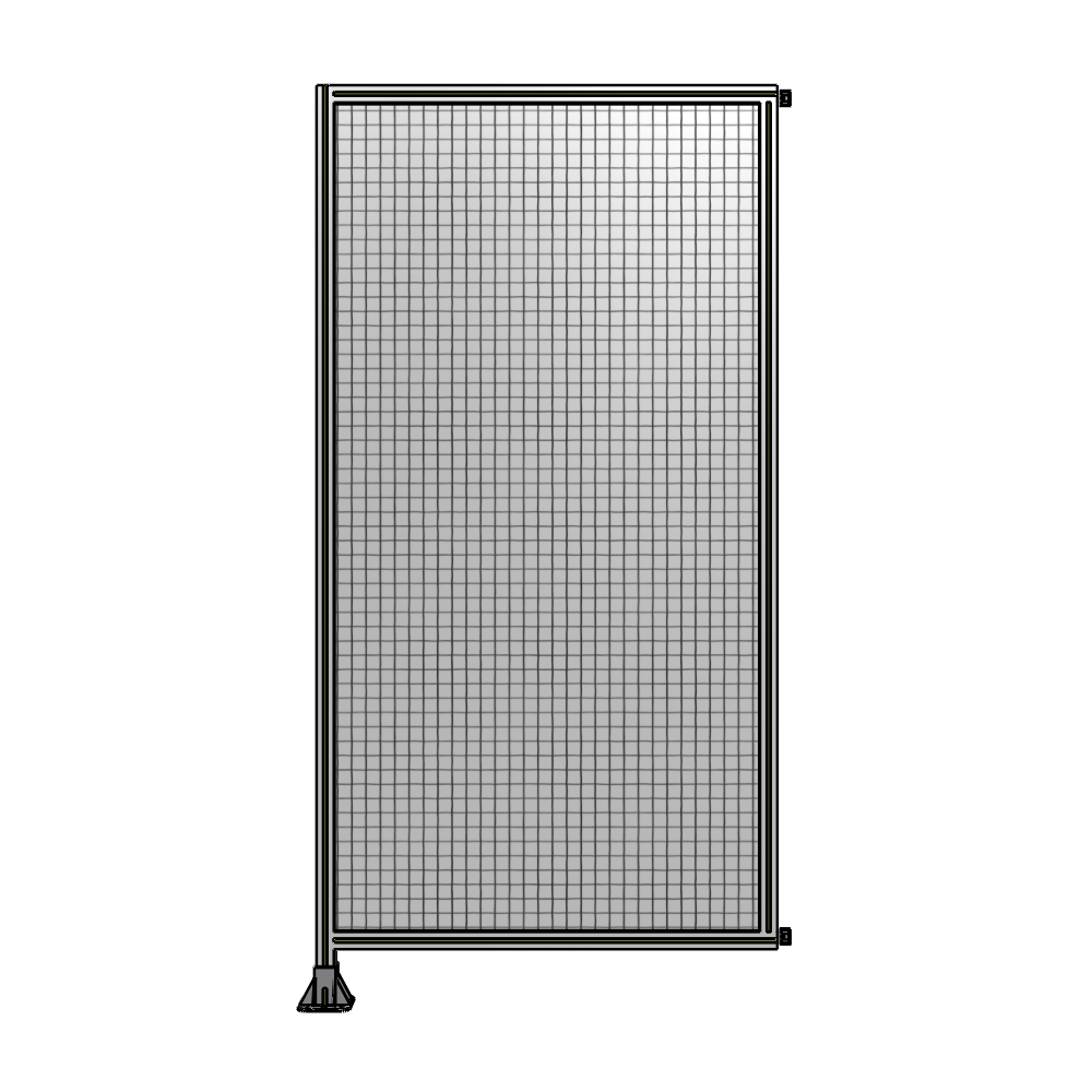 A1-2400-1200-0150-HYMFA SINGLE PANEL-LEG ON LEFT WITH HINGES 2400MM X 1200MM  1" MESH, FULLY ASSEMBLED