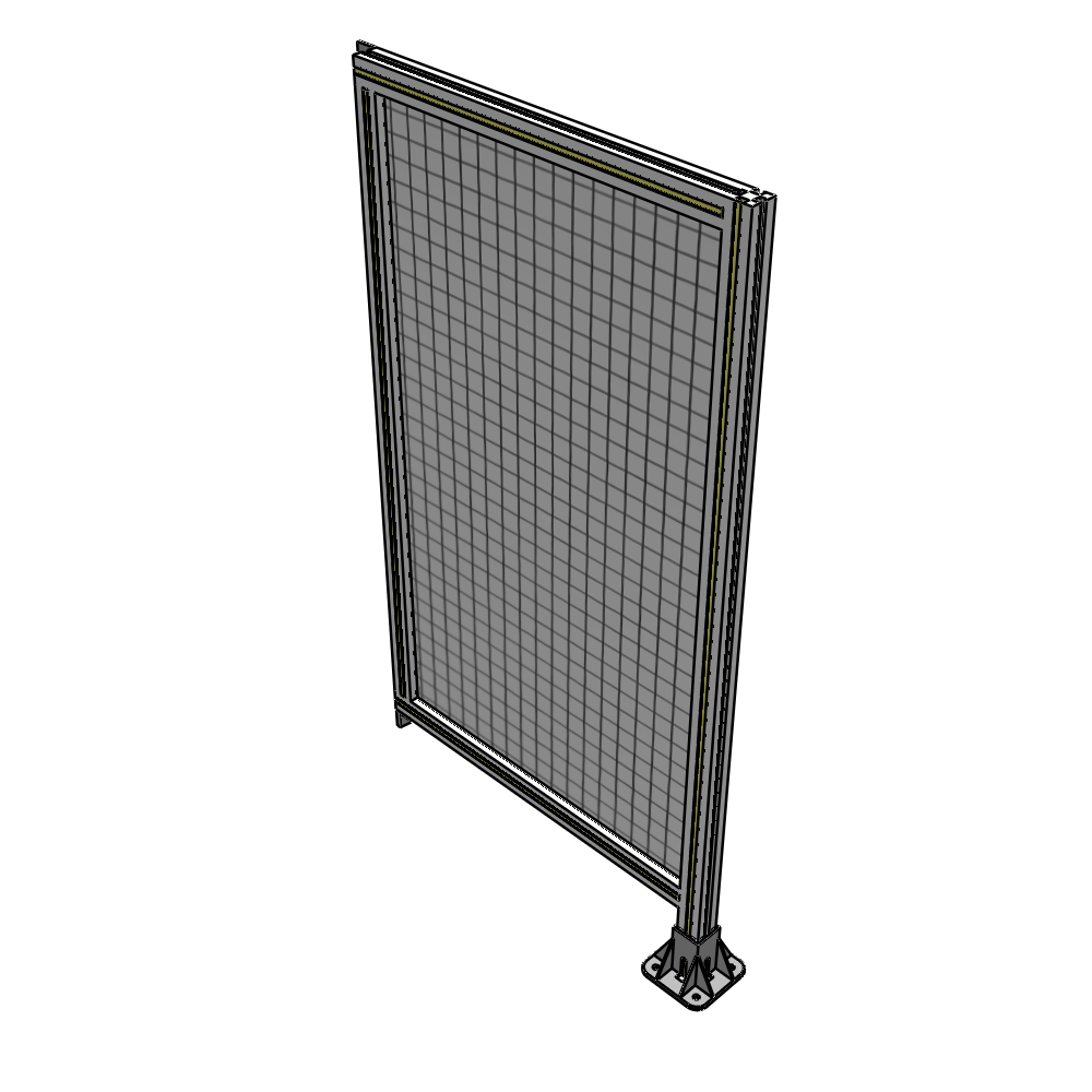 A2-1400-0750-0150-TYMFA SINGLE PANEL-LEG ON RIGHT WITH TIE PLATES AND ANGLE 1400MM X 750MM  1" MESH, FULLY ASSEMBLED
