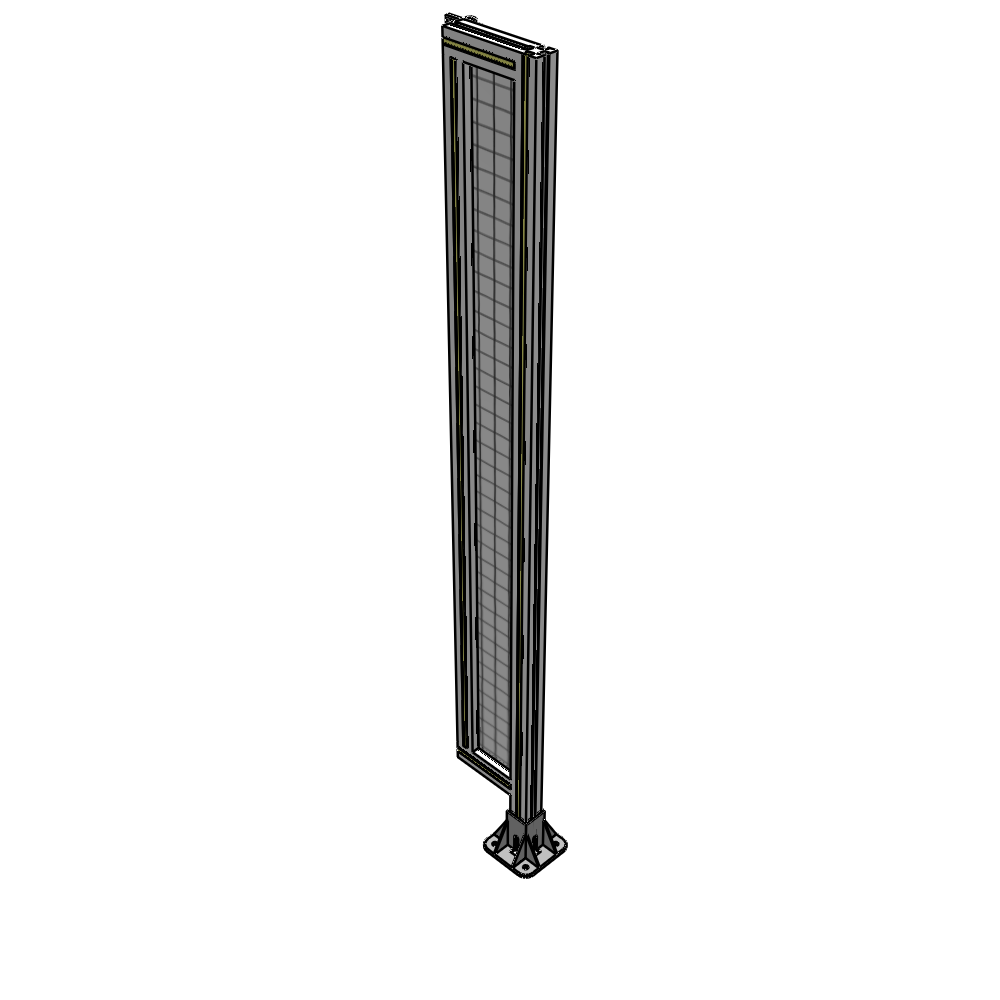 A2-1700-0200-0150-HYMFK SINGLE PANEL-LEG ON RIGHT WITH HINGES 1700MM X 200MM  1" MESH, AS A KIT