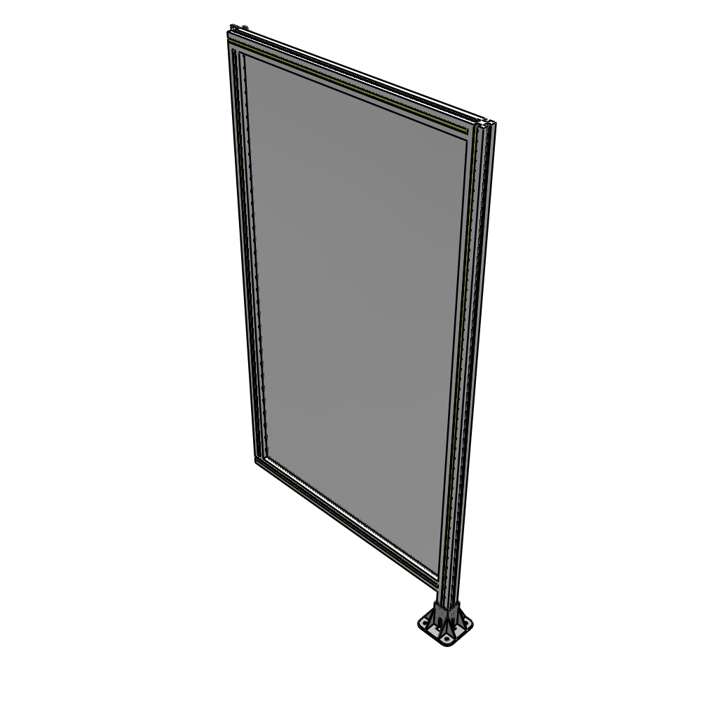 A2-1700-0900-0150-HYPFK SINGLE PANEL-LEG ON RIGHT WITH HINGES 1700MM X 900MM  1/4" POLYCARBONATE, AS A KIT