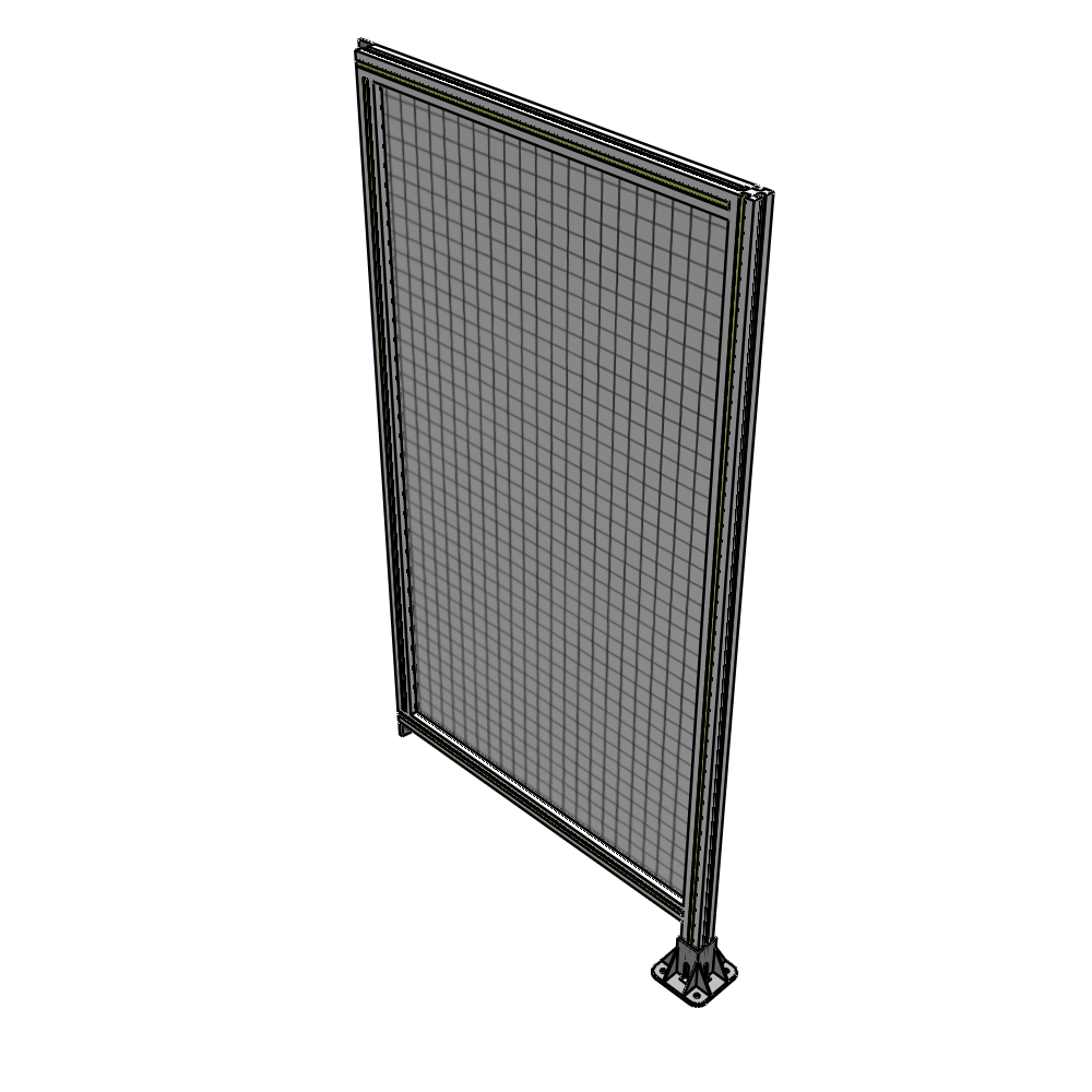 A2-1700-0900-0150-TYMFA SINGLE PANEL-LEG ON RIGHT WITH TIE PLATES AND ANGLE 1700MM X 900MM  1" MESH, FULLY ASSEMBLED