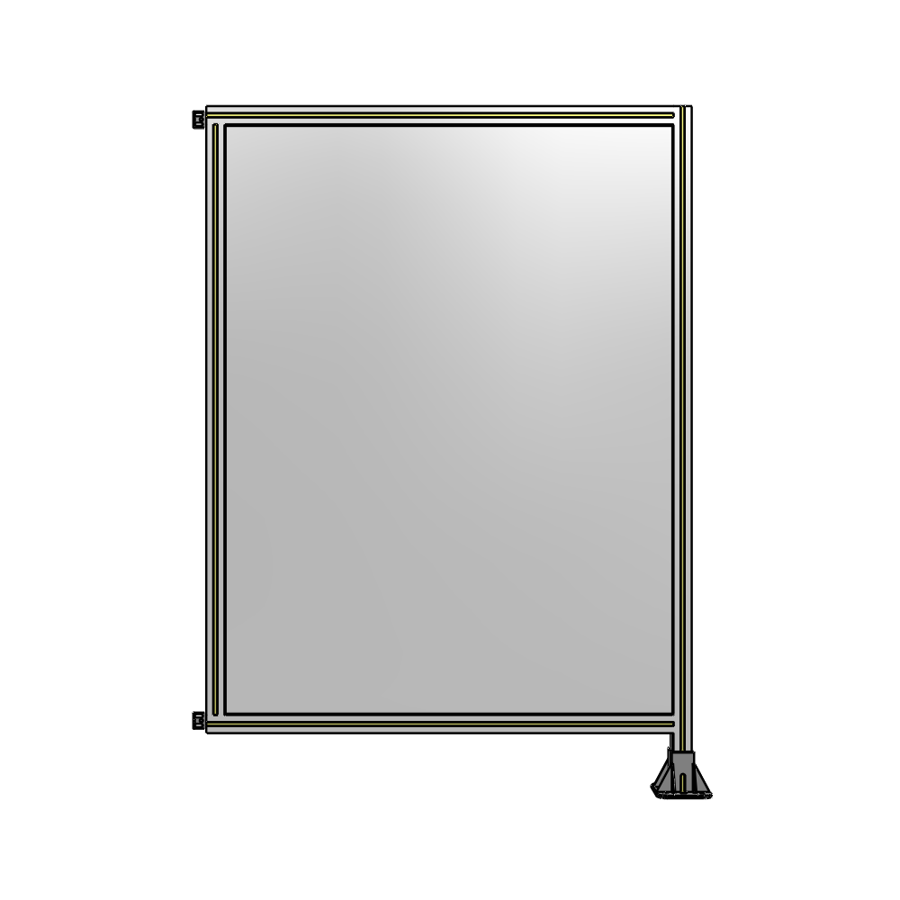 A2-1700-1200-0150-HYPFK SINGLE PANEL-LEG ON RIGHT WITH HINGES 1700MM X 1200MM  1/4" POLYCARBONATE, AS A KIT