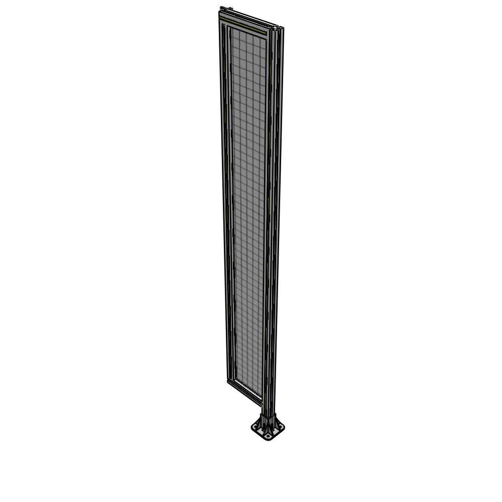 A2-2135-0300-0150-HYMFA SINGLE PANEL-LEG ON RIGHT WITH HINGES 2135MM X 300MM  1" MESH, FULLY ASSEMBLED
