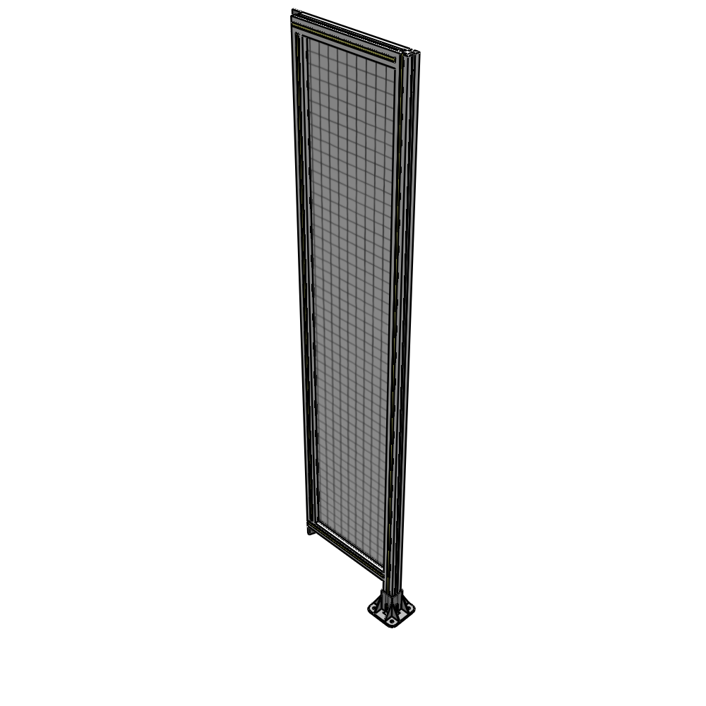 A2-2135-0450-0150-TYMFA SINGLE PANEL-LEG ON RIGHT WITH TIE PLATES AND ANGLE 2135MM X 450MM  1" MESH, FULLY ASSEMBLED