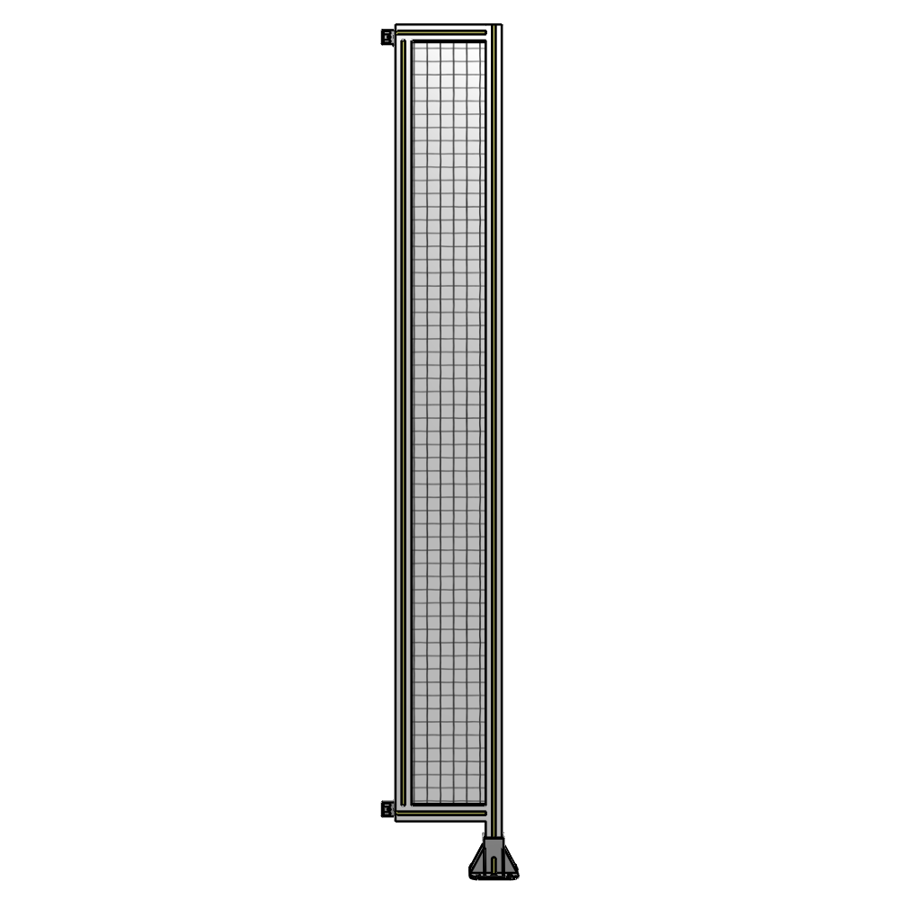 A2-2400-0300-0150-HYMFA SINGLE PANEL-LEG ON RIGHT WITH HINGES 2400MM X 300MM  1" MESH, FULLY ASSEMBLED