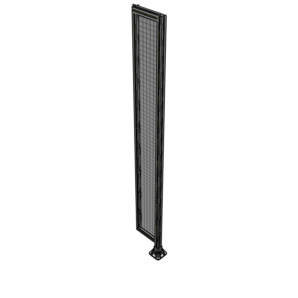 A2-2400-0300-0150-HYMFK SINGLE PANEL-LEG ON RIGHT WITH HINGES 2400MM X 300MM  1" MESH, AS A KIT