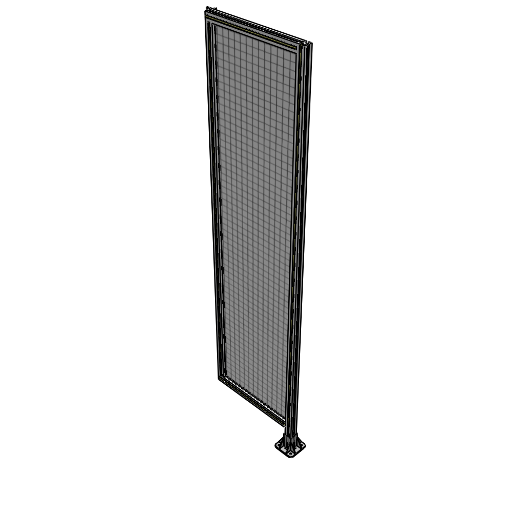 A2-2400-0600-0150-HYMFA SINGLE PANEL-LEG ON RIGHT WITH HINGES 2400MM X 600MM  1" MESH, FULLY ASSEMBLED