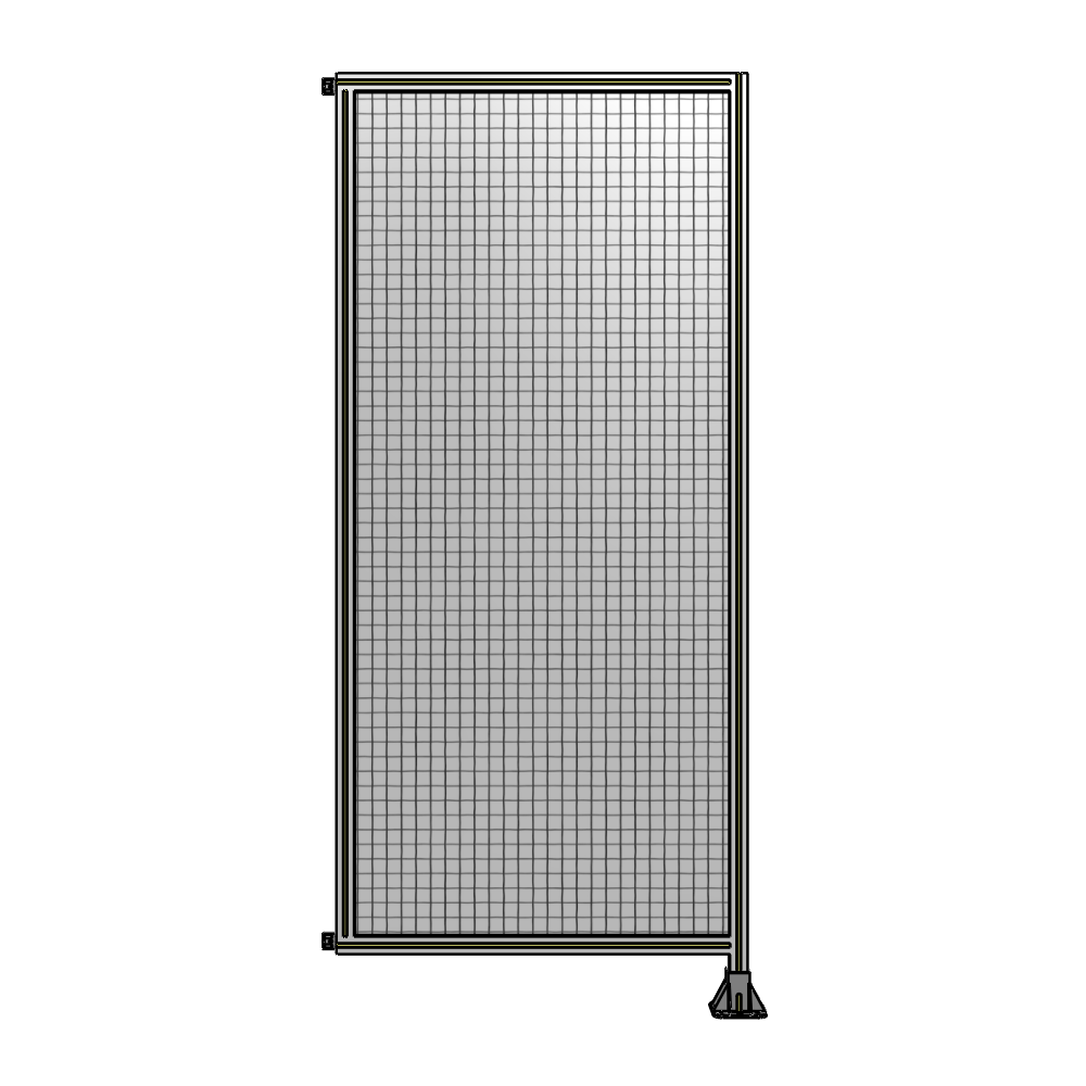A2-2400-1050-0150-HYMFA SINGLE PANEL-LEG ON RIGHT WITH HINGES 2400MM X 1050MM  1" MESH, FULLY ASSEMBLED