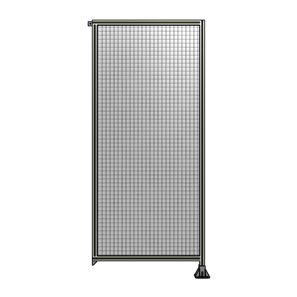 A2-2400-1050-0150-TYMFA SINGLE PANEL-LEG ON RIGHT WITH TIE PLATES AND ANGLE 2400MM X 1050MM  1" MESH, FULLY ASSEMBLED