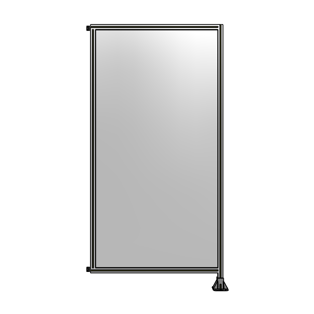 A2-2400-1200-0150-HYPFK SINGLE PANEL-LEG ON RIGHT WITH HINGES 2400MM X 1200MM  1/4" POLYCARBONATE, AS A KIT