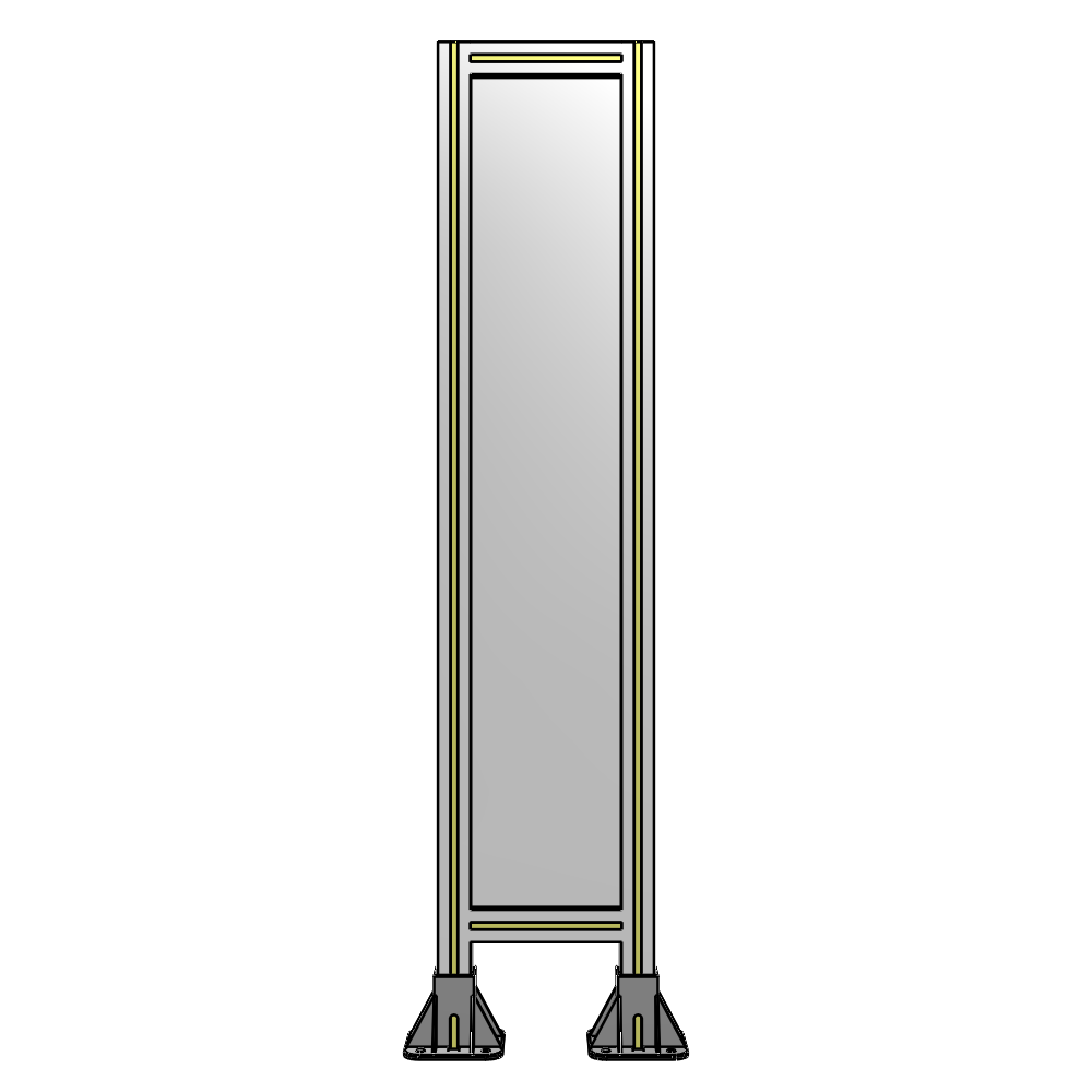A3-1400-0300-0150-ZYPFK SINGLE PANEL-LEG ON  BOTH SIDES  1400MM X 300MM  1/4" POLYCARBONATE, AS A KIT
