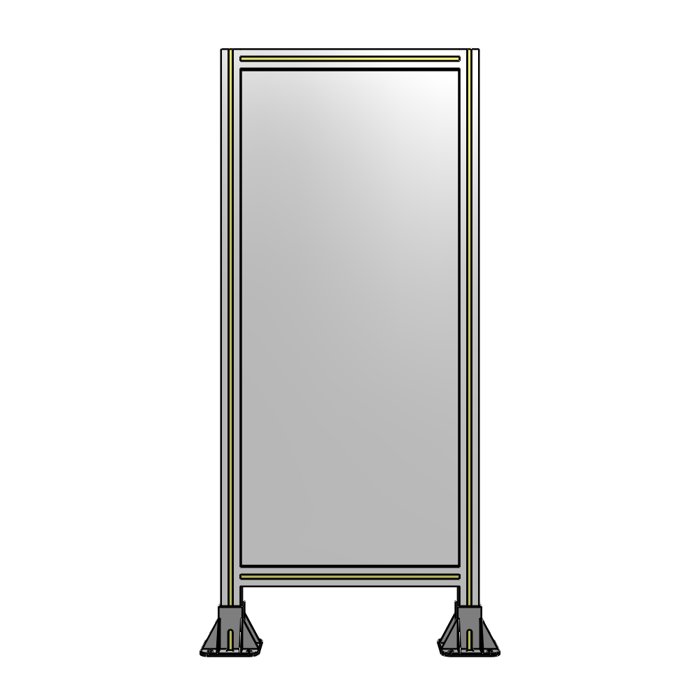 A3-1400-0600-0150-ZYPFK SINGLE PANEL-LEG ON  BOTH SIDES  1400MM X 600MM  1/4" POLYCARBONATE, AS A KIT