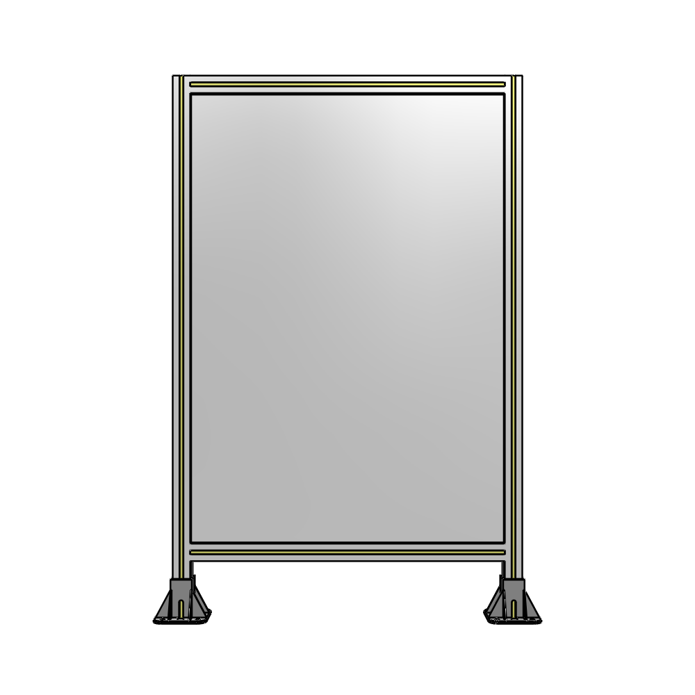 A3-1400-0900-0150-ZYPFA SINGLE PANEL-LEG ON  BOTH SIDES  1400MM X 900MM  1/4" POLYCARBONATE, FULLY ASSEMBLED