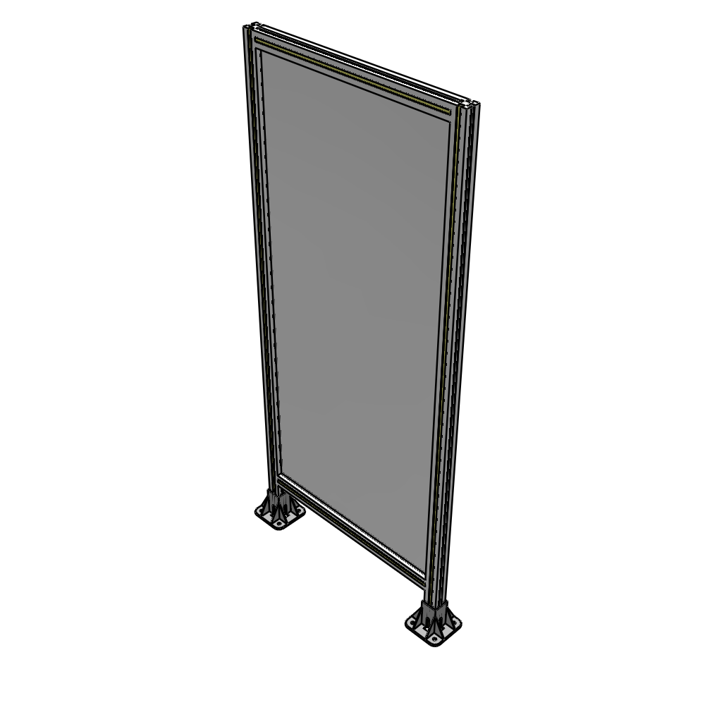 A3-1700-0750-0150-ZYPFK SINGLE PANEL-LEG ON  BOTH SIDES  1700MM X 750MM  1/4" POLYCARBONATE, AS A KIT