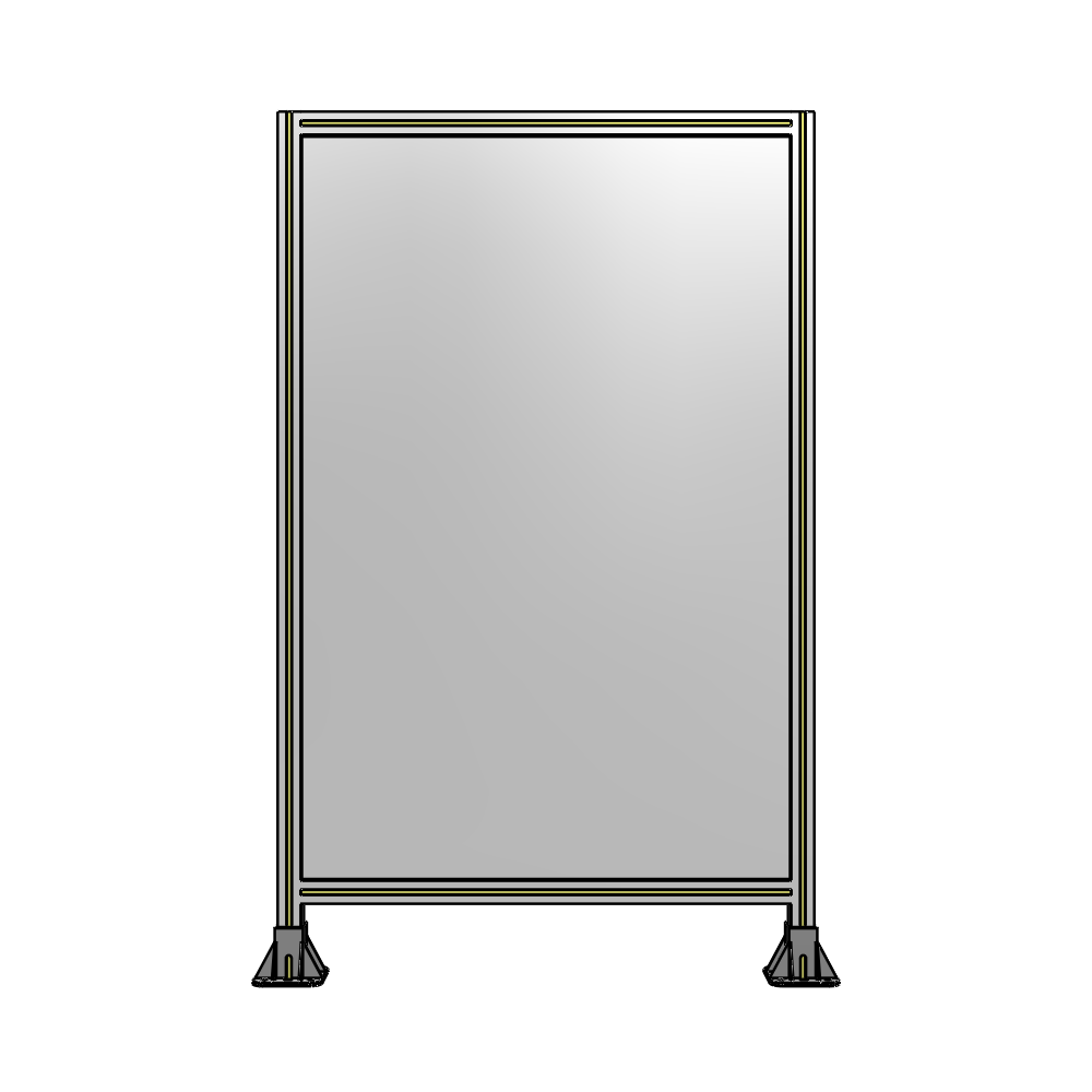 A3-1700-1050-0150-ZYPFA SINGLE PANEL-LEG ON  BOTH SIDES  1700MM X 1050MM  1/4" POLYCARBONATE, FULLY ASSEMBLED