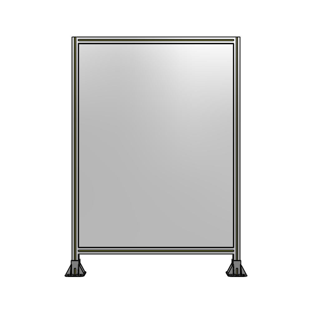 A3-1700-1200-0150-ZYPFA SINGLE PANEL-LEG ON  BOTH SIDES  1700MM X 1200MM  1/4" POLYCARBONATE, FULLY ASSEMBLED