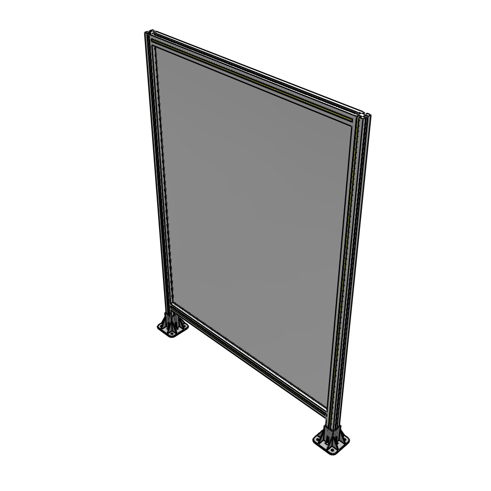 A3-1700-1200-0150-ZYPFK SINGLE PANEL-LEG ON  BOTH SIDES  1700MM X 1200MM  1/4" POLYCARBONATE, AS A KIT