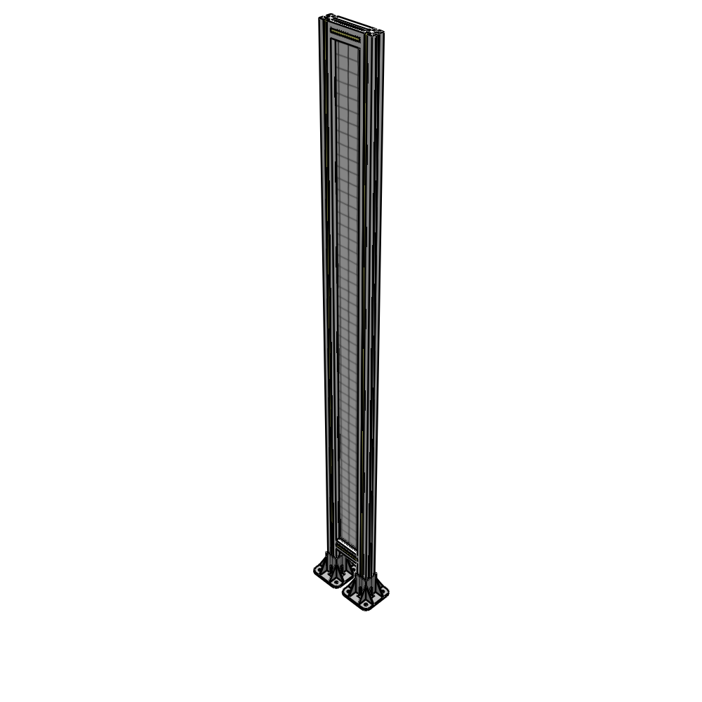A3-2135-0200-0150-ZYMFA SINGLE PANEL-LEG ON  BOTH SIDES  2135MM X 200MM  1" MESH, FULLY ASSEMBLED