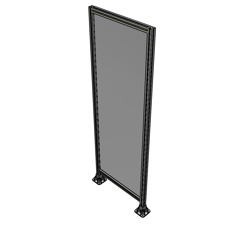 A3-2135-0750-0150-ZYPFK SINGLE PANEL-LEG ON  BOTH SIDES  2135MM X 750MM  1/4" POLYCARBONATE, AS A KIT