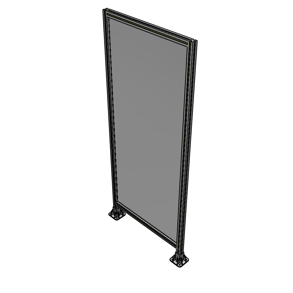 A3-2135-0900-0150-ZYPFK SINGLE PANEL-LEG ON  BOTH SIDES  2135MM X 900MM  1/4" POLYCARBONATE, AS A KIT