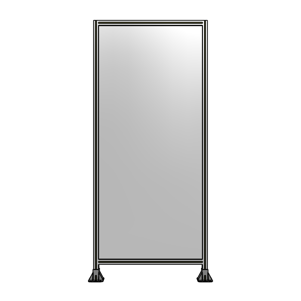 A3-2400-1050-0150-ZYPFK SINGLE PANEL-LEG ON  BOTH SIDES  2400MM X 1050MM  1/4" POLYCARBONATE, AS A KIT