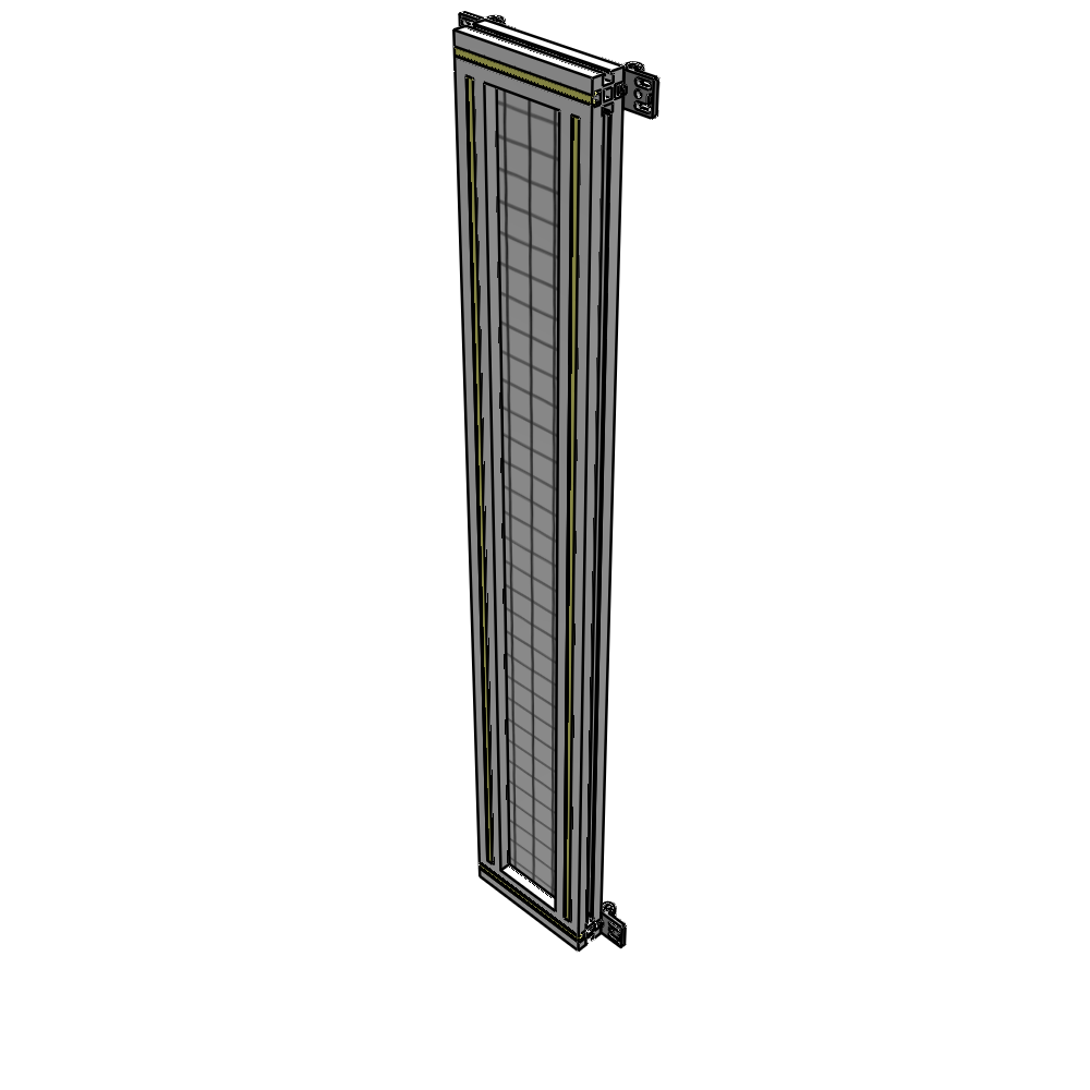 A4-1400-0200-0150-HYMZK SINGLE PANEL-NO LEGS WITH HINGES 1400MM X 200MM  1" MESH, AS A KIT