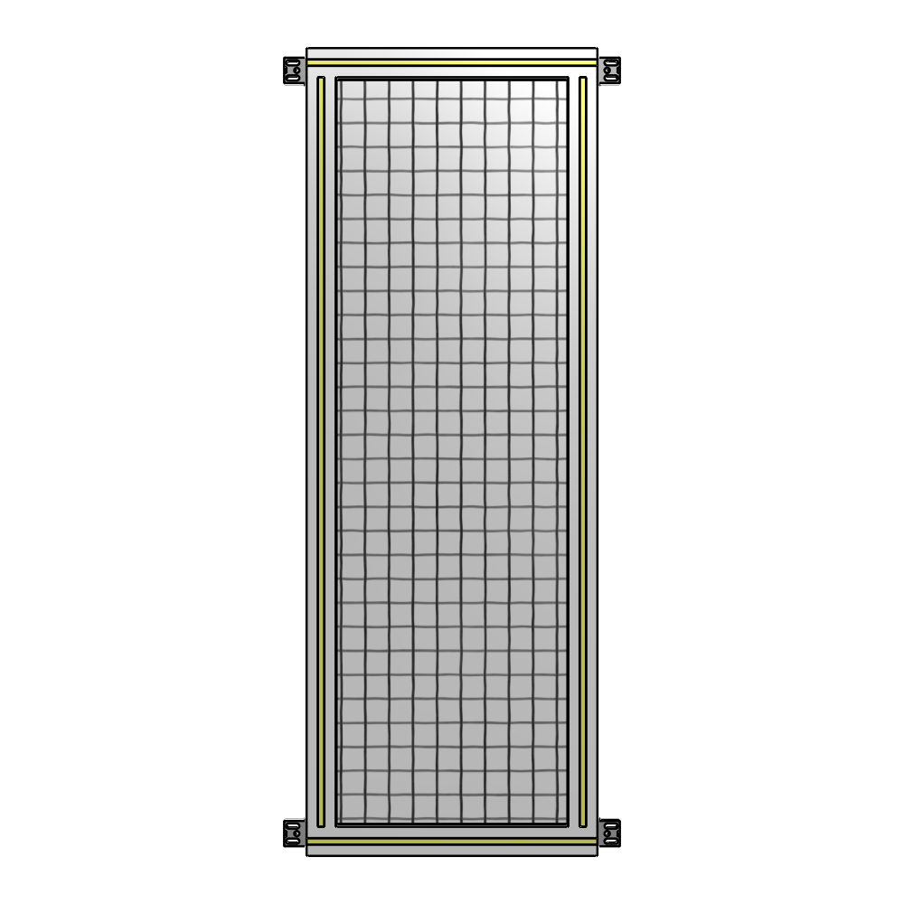 A4-1400-0450-0150-HYMZA SINGLE PANEL-NO LEGS WITH HINGES 1400MM X 450MM  1" MESH, FULLY ASSEMBLED